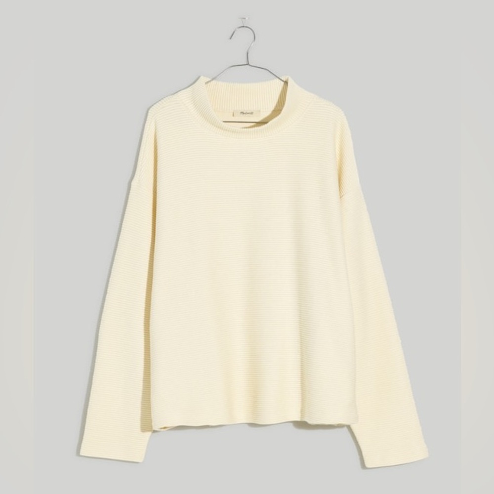 Madewell Funnelneck Drop-Shoulder Top Sweater